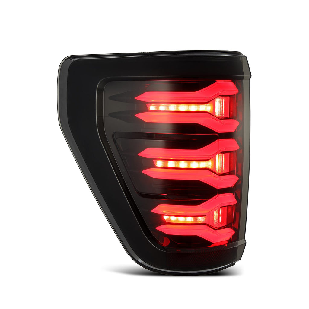 AlphaRex 653030 21-23 Ford F150 LUXX-Series LED Tail Lights Black-Red - 653030