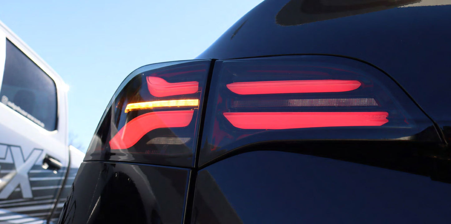 AlphaRex 20-22 Tesla Model Y (With Stock Amber Turn Signal) PRO-Series LED Tail Lights Red Smoke - 601040 AlphaRex