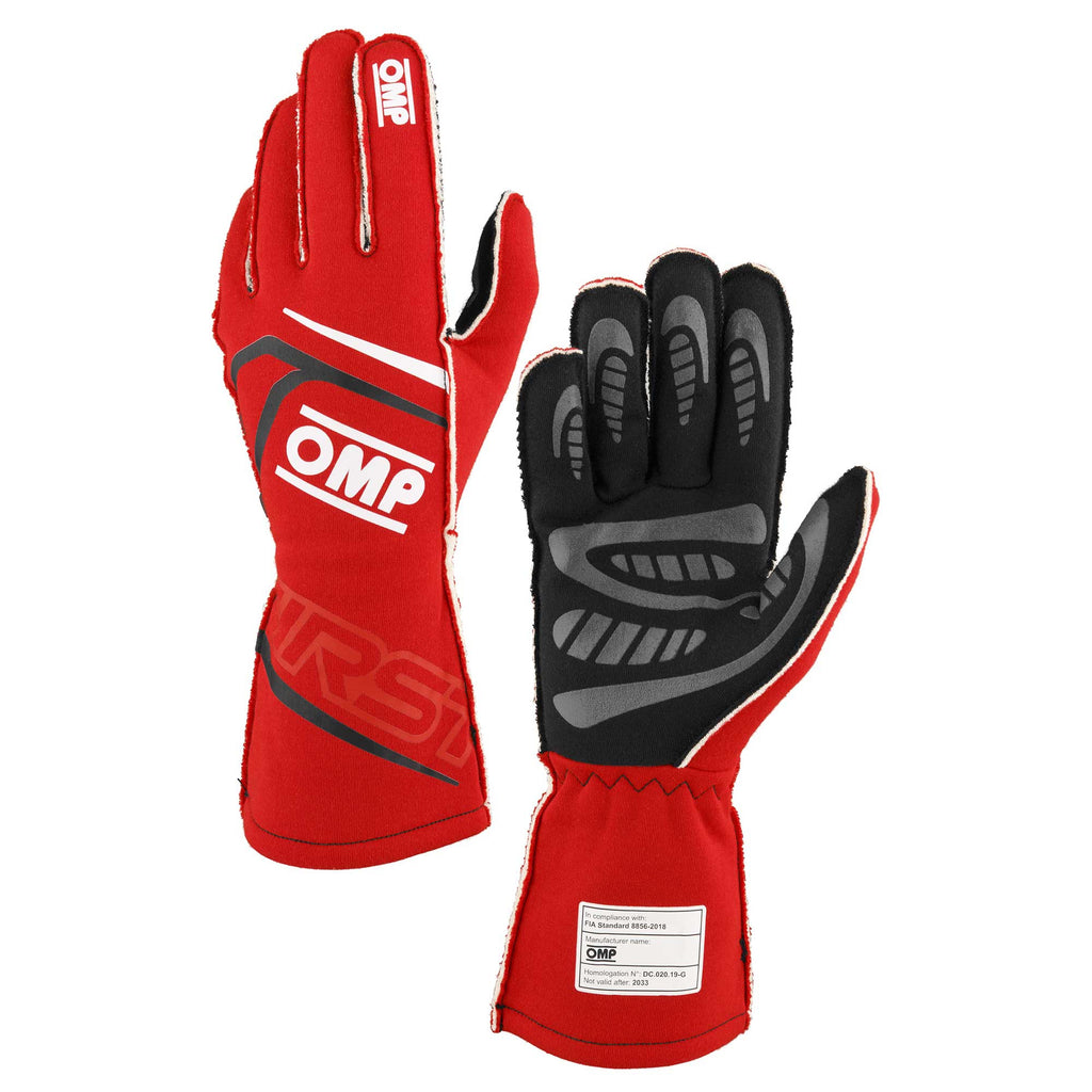 OMP First Gloves - Red Sz  L Fia 8856-2018