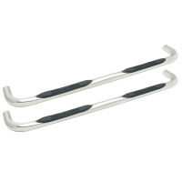 Westin E-Series 3 Round Nerf Bars Dual Step Pad Polished Stainless Steel - 23-1680 PAIR