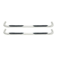 Westin E-Series 3 Round Nerf Bars Dual Step Pad Polished Stainless Steel - 23-1680 PAIR