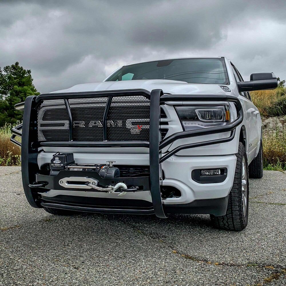 Westin HDX Winch Mount Grille Guard Black For 2019-2024 Ram 1500 - 57-93975A Westin
