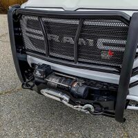 Westin HDX 1-Piece Winch Mount Grille Guard Black - 57-93975