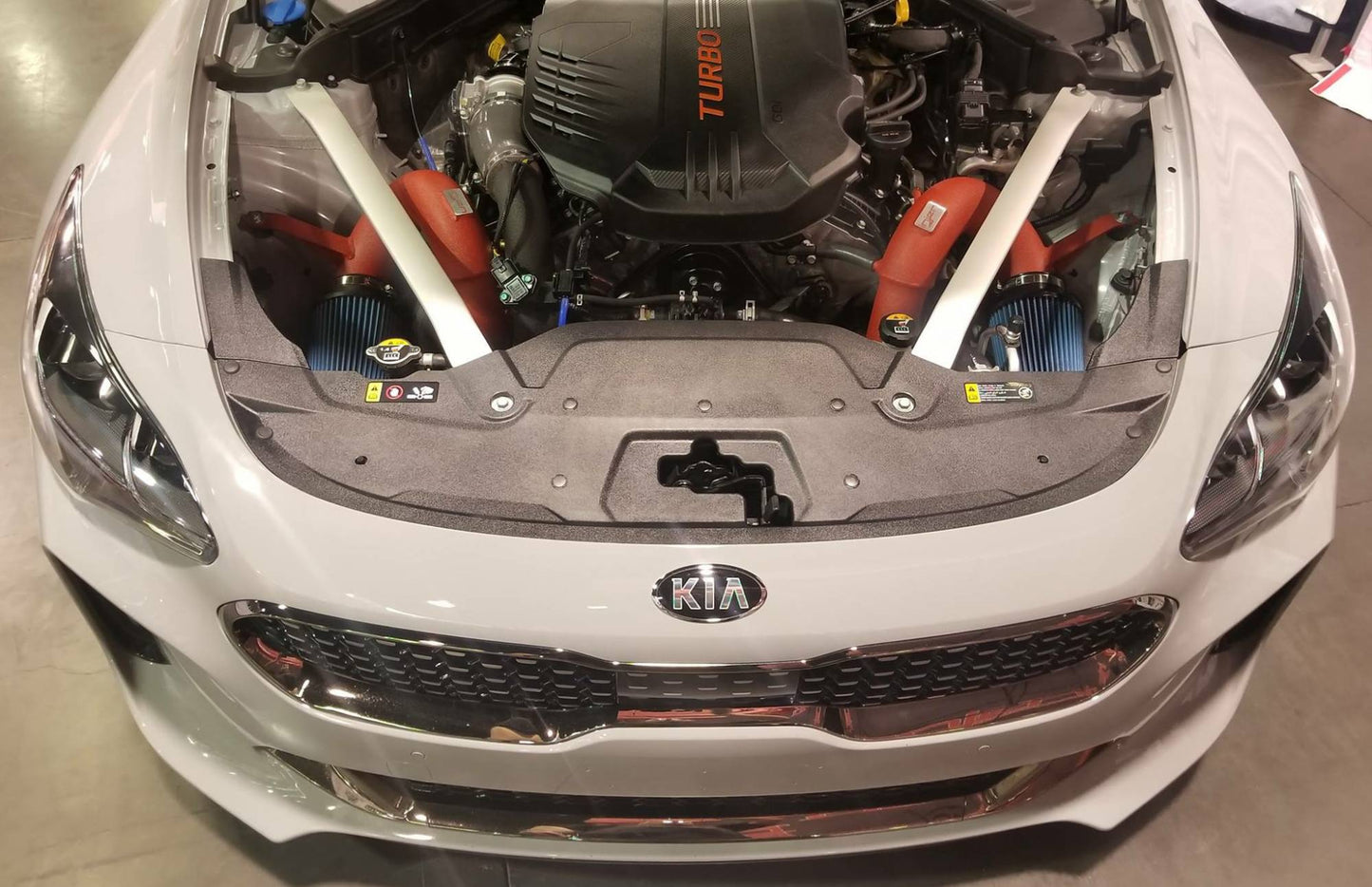 Injen SP Short Ram Cold Air Intake System Wrinkle Black 2018-2023 Kia Stinger 3.3L Twin Turbo - SP1350WB