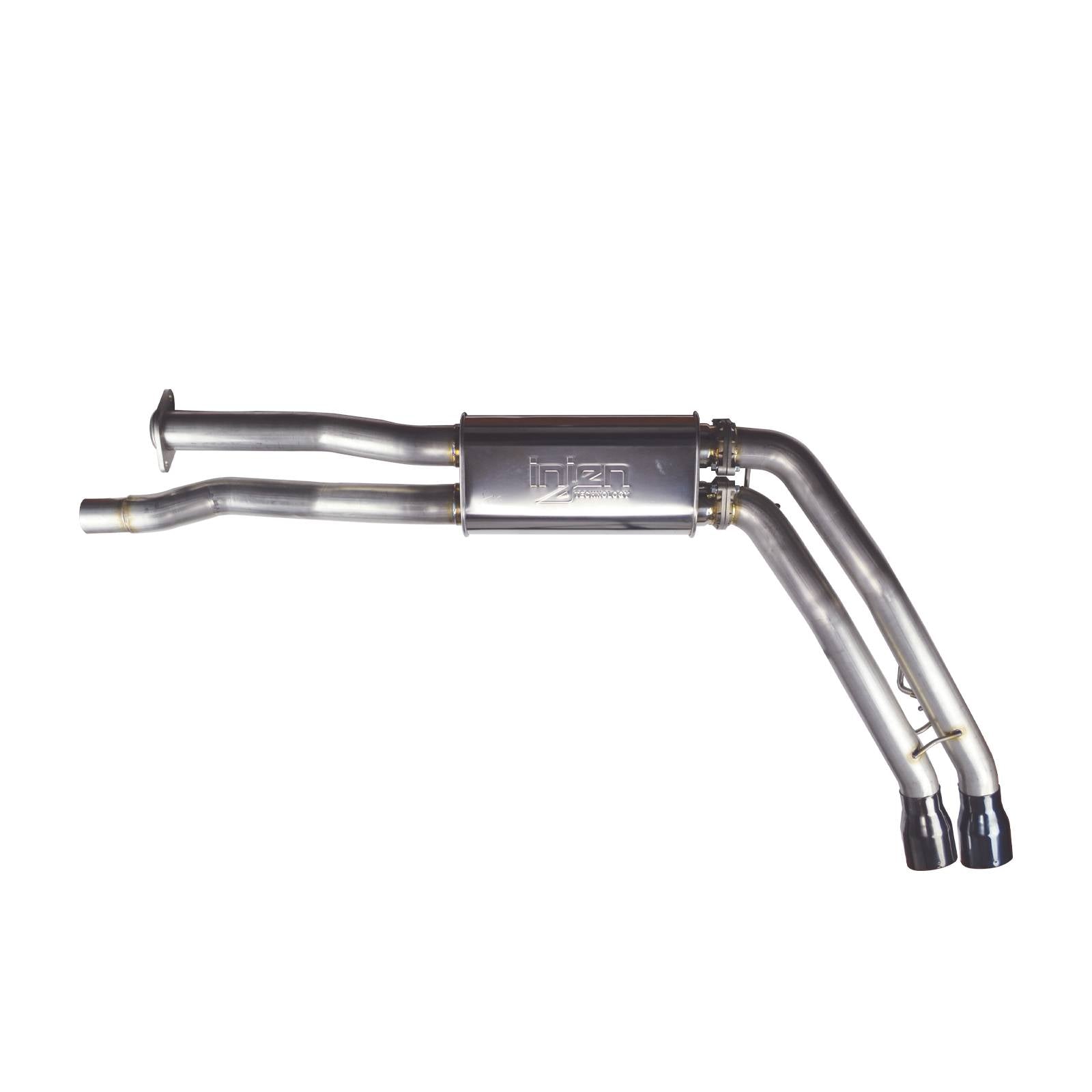 Injen SES9102 Performance Exhaust System for 2017-2020 Ford F-150 Raptor 3.5L EcoBoost with dual 4-inch black chrome tips and 76mm 304 stainless steel piping