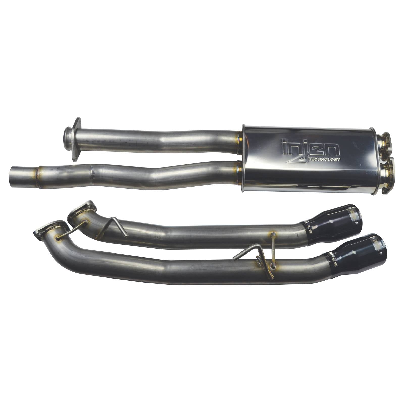 Injen SES9102 Performance Exhaust System for 2017-2020 Ford F-150 Raptor 3.5L EcoBoost with dual 4-inch black chrome tips and 76mm 304 stainless steel piping
