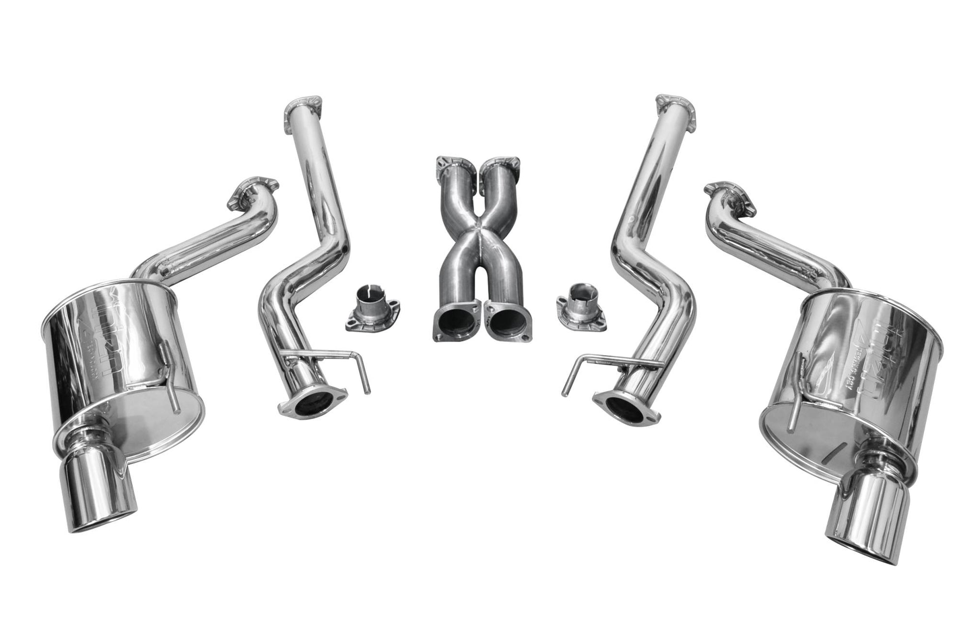 Injen SES9201 Performance Exhaust System for 2015-2017 Ford Mustang GT 5.0L V8 with 76mm 304 stainless steel piping, X-pipe, and dual 4.5-inch polished tips