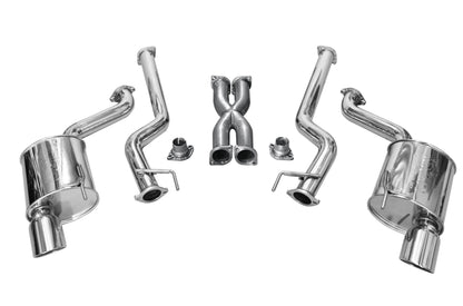 Injen SES9201 Performance Exhaust System for 2015-2017 Ford Mustang GT 5.0L V8 with 76mm 304 stainless steel piping, X-pipe, and dual 4.5-inch polished tips
