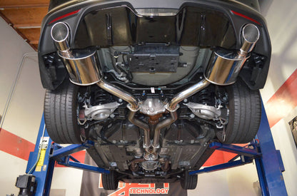 Injen SES9201 Performance Exhaust System for 2015-2017 Ford Mustang GT 5.0L V8 with 76mm 304 stainless steel piping, X-pipe, and dual 4.5-inch polished tips