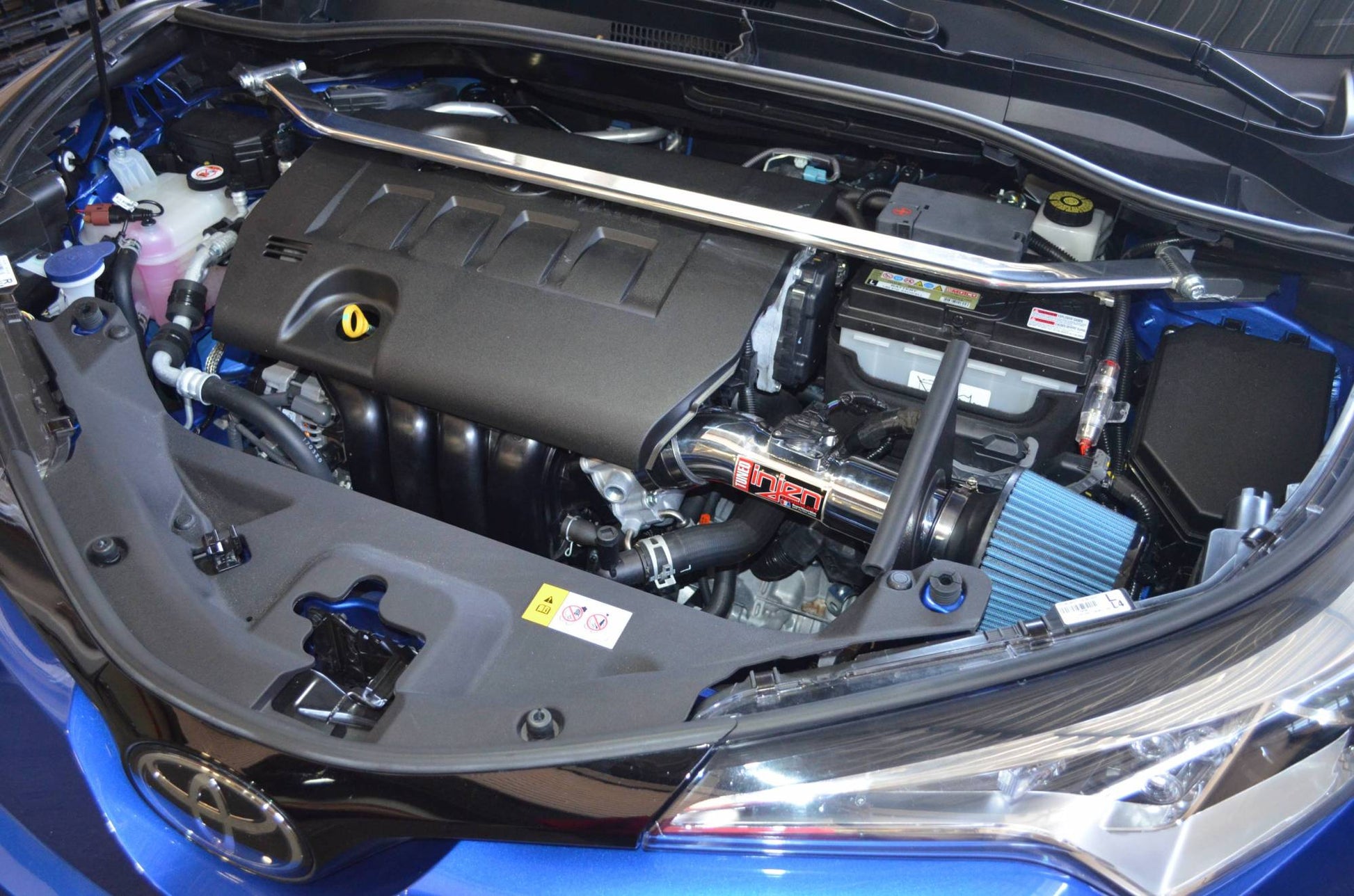 Injen SP2050BLK Black Short Ram Air Intake for 2018-2022 Toyota C-HR 2.0L with MegaRam Technology, Air Fusion Technology, and heat shield