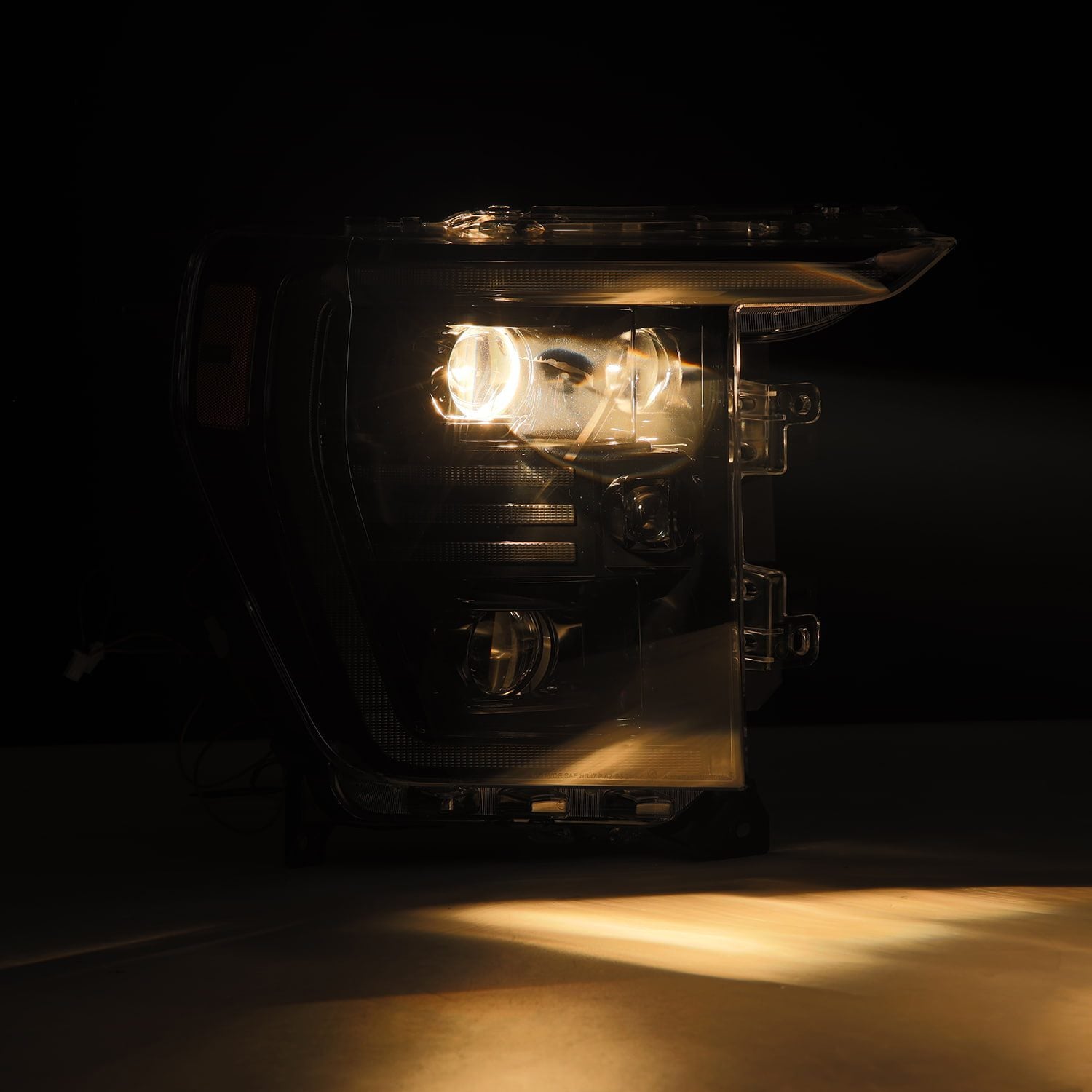 AlphaRex 21-23 Ford F150 PRO-Series Halogen Projector Headlights Alpha-Black - 880294 AlphaRex