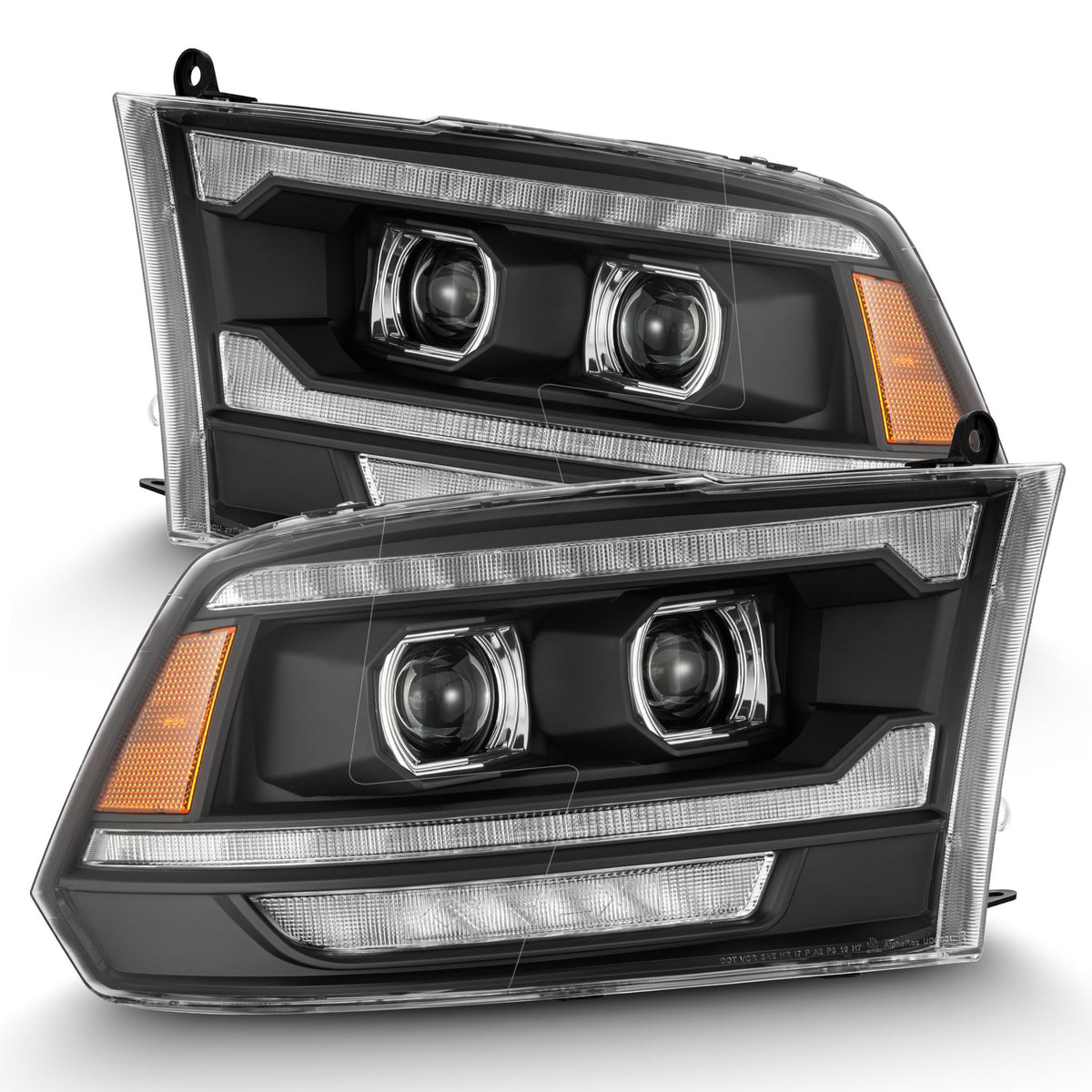 AlphaRex 09-18 Ram Truck (MK II 5th Gen 2500 Style) LUXX-Series LED Projector Headlights Black