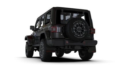 Rally Armor MF124-UR-BLK-RD Black UR Mud Flaps – Red Logo for 2018–2025 Jeep Wrangler JL Rubicon