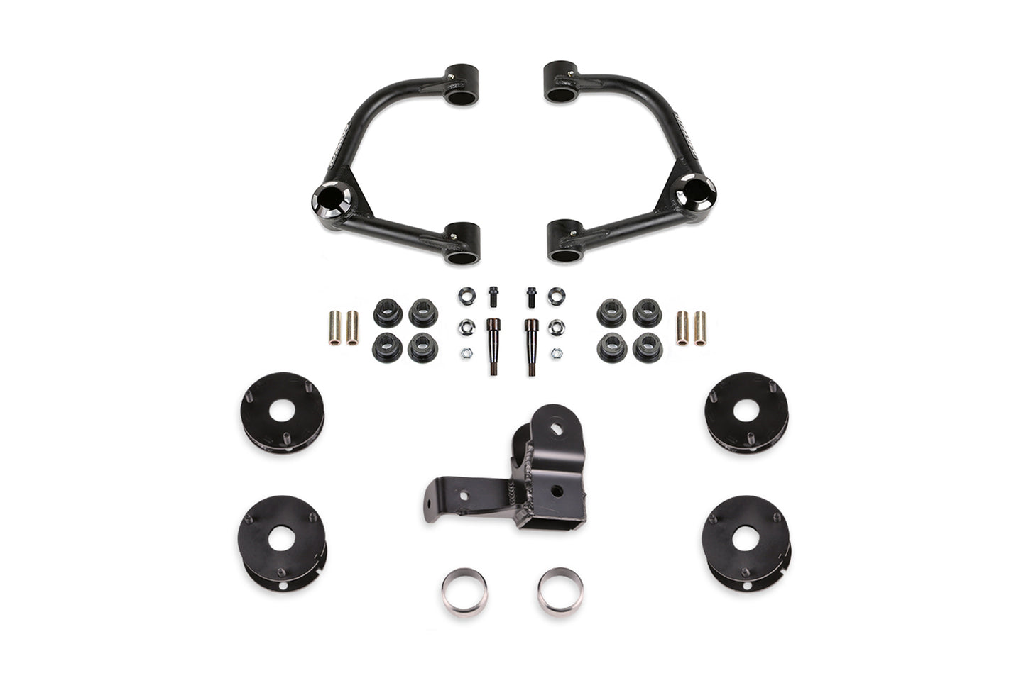 Fabtech 21-23 Ford Bronco 4wd 3″ UNIBALL UCA LIFT KIT – FRONT SHOCK SPACERS & REAR SHOCK SPACERS – K2383 Fabtech