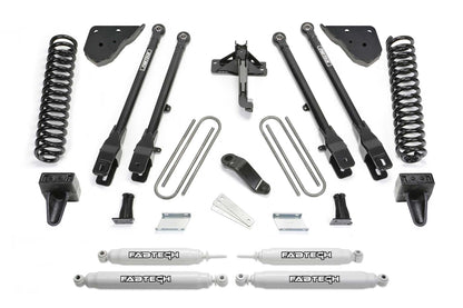 Fabtech 23-24 F250/350 4WD Diesel 4in 4 Link System w/ Coils and Performance Shocks