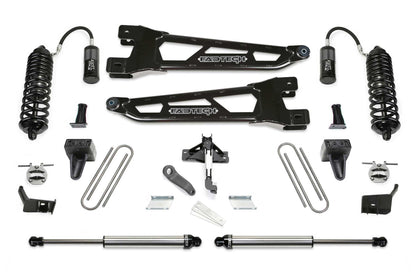 Fabtech 23-24 Ford F250/350 4WD Diesel 6in Rad. Arm Lift Kit Fr DL 4.0 Resi Clvrs & Rr DL 2.25 Shks