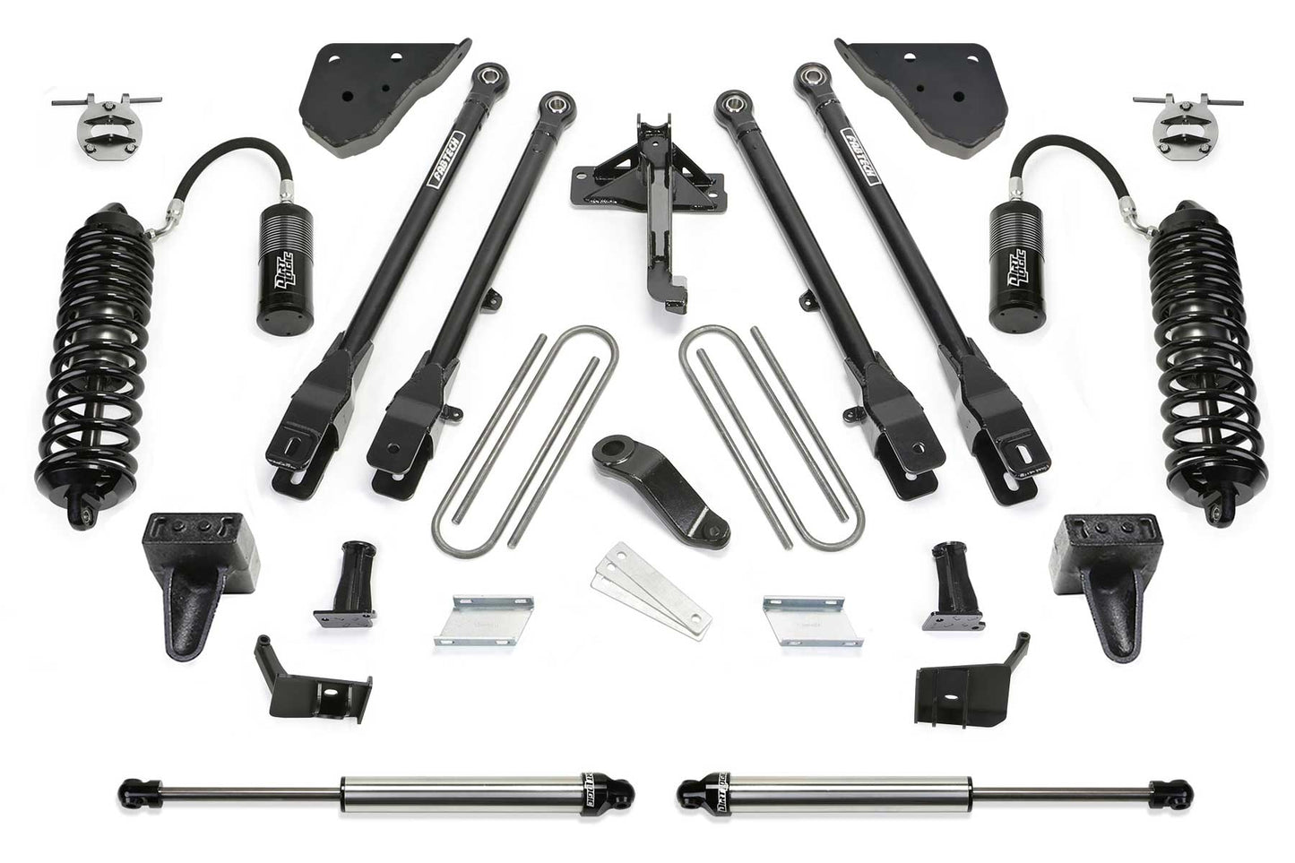 Fabtech 6″ 4 Link Lift Kit – Front Dirt Logic 4.0 Resi Coilovers & Rear Dirt Logic 2.25 Shocks – K2420DL