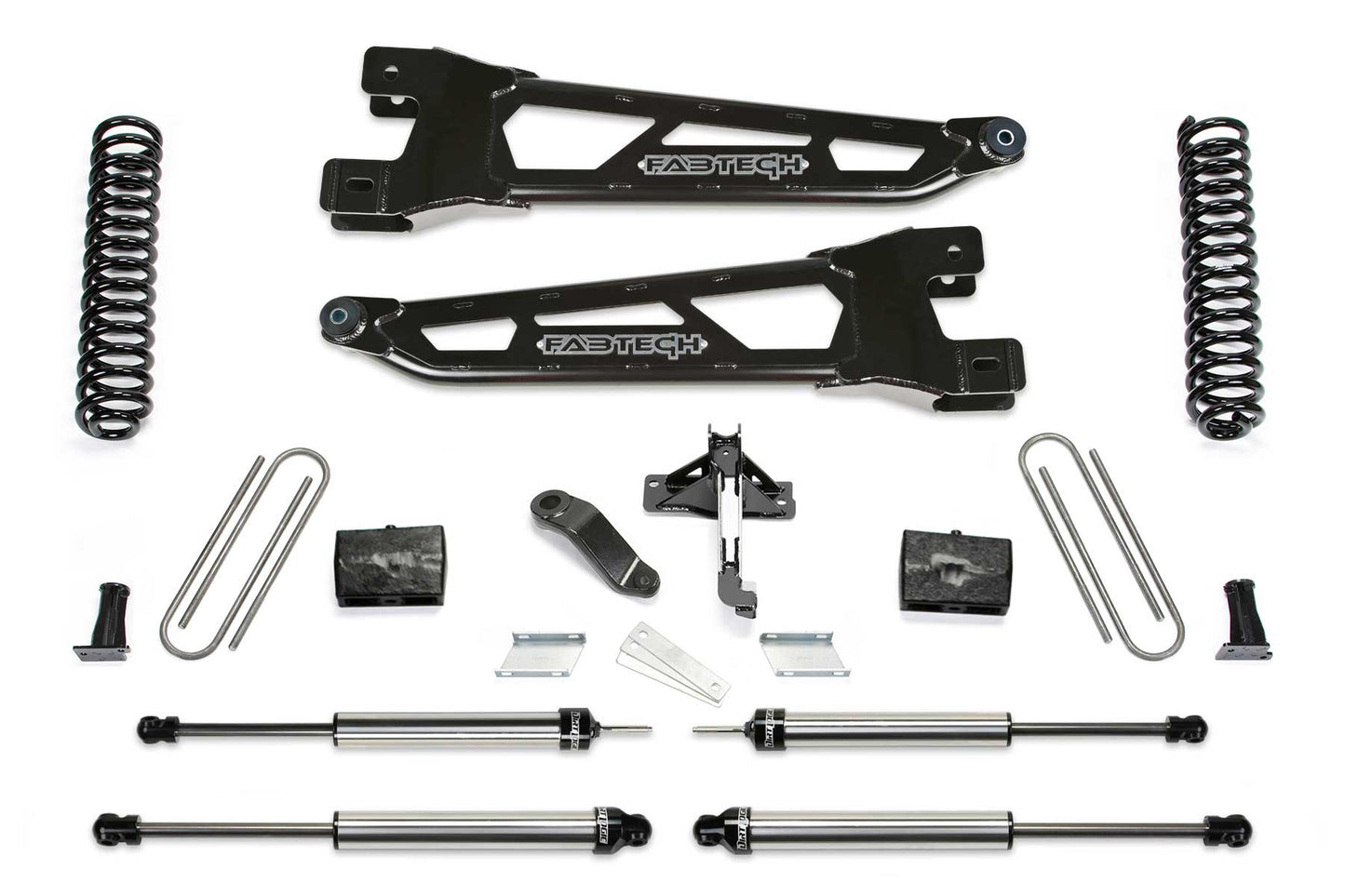 Fabtech 23-24 Ford F450/F550 4WD 6in Radius Arm Lift Kit w/ Dirt Logic 2.25 Shocks