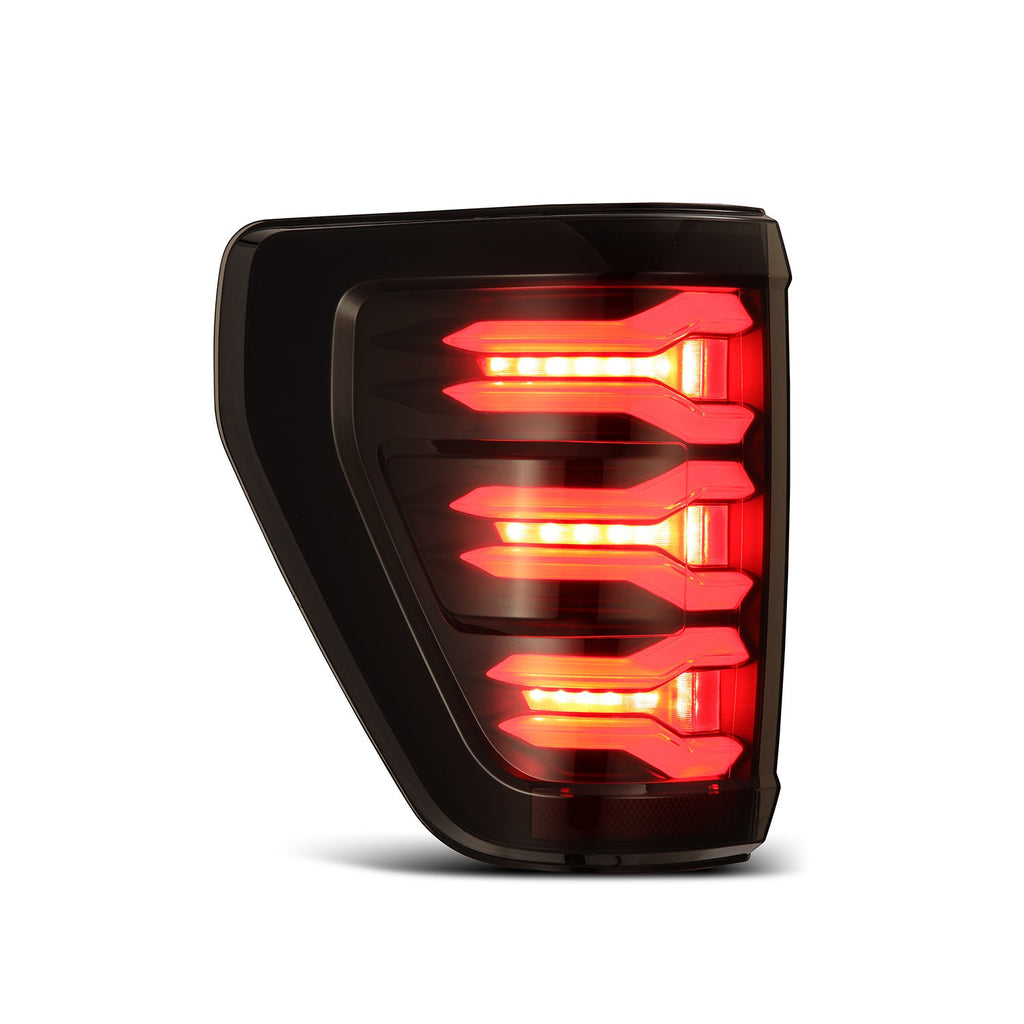 AlphaRex 21-23 Ford F150 LUXX-Series LED Tail Lights Black - 653020