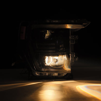 AlphaRex 21-23 Ford F150 PRO-Series Halogen Projector Headlights Alpha-Black - 880294 AlphaRex