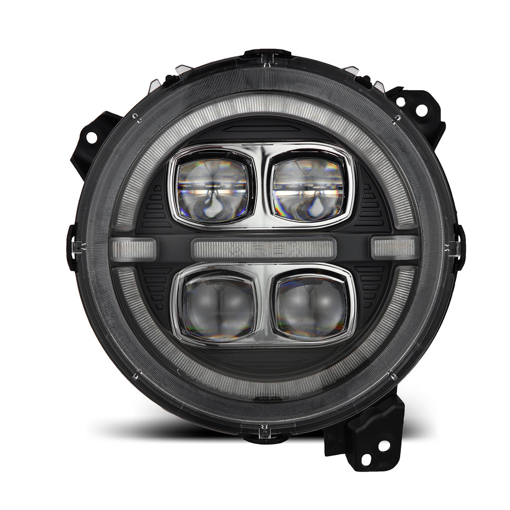 AlphaRex 18-23 Jeep Wrangler JL/Gladiator JT NOVA-Series LED Projector Headlights Black - 880868