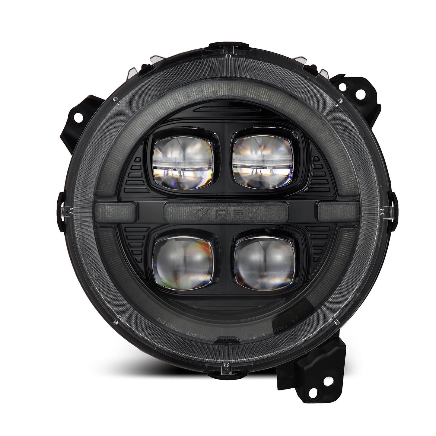 AlphaRex 880867 18-23 Jeep Wrangler JL/Gladiator JT NOVA-Series LED Projector Headlights Alpha-black - 880867