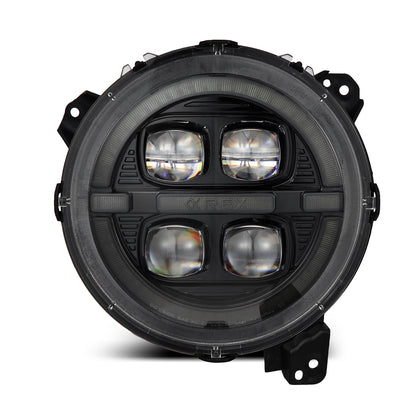 AlphaRex 880867 18-23 Jeep Wrangler JL/Gladiator JT NOVA-Series LED Projector Headlights Alpha-black - 880867