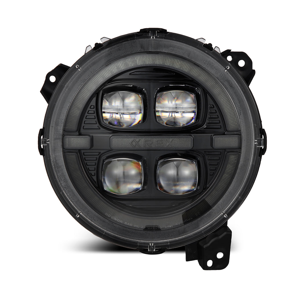 AlphaRex 18-23 Jeep Wrangler JL/Gladiator JT NOVA-Series LED Projector Headlights Alpha-black - 880867