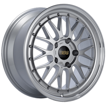 BBS LM 19x9.5 5x112 ET23 Diamond Silver Center Diamond Cut Lip Wheel - 82mm PFS/Clip Required LM463DSPK