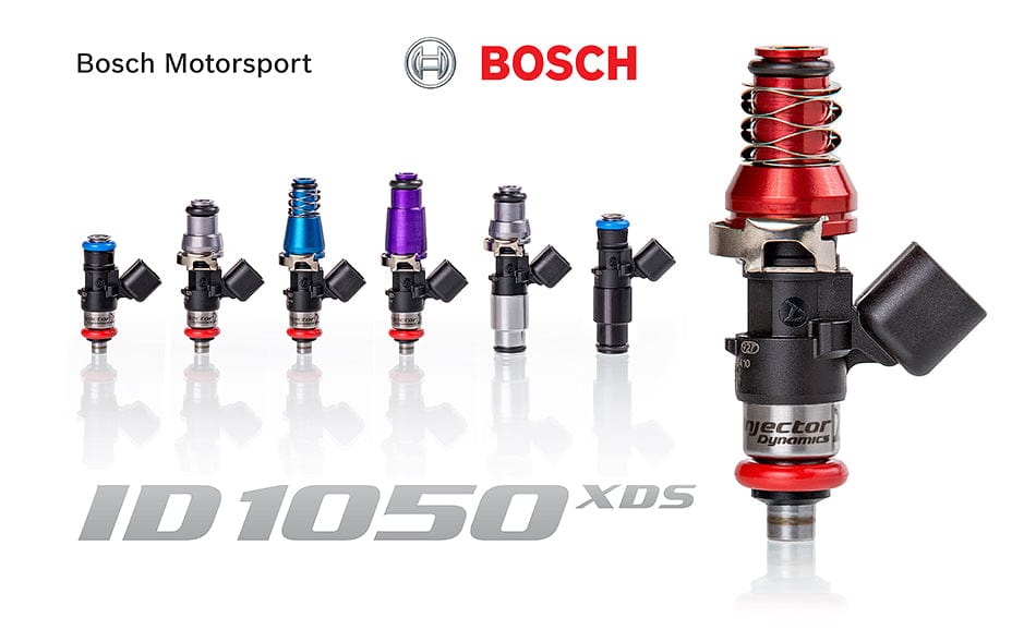 Injector Dynamics ID1050X BMW M54 Injectors 14mm Top (Purple) & Bottom (Black) Adapters (Set of 6) - 1050.02.01.60.14.6