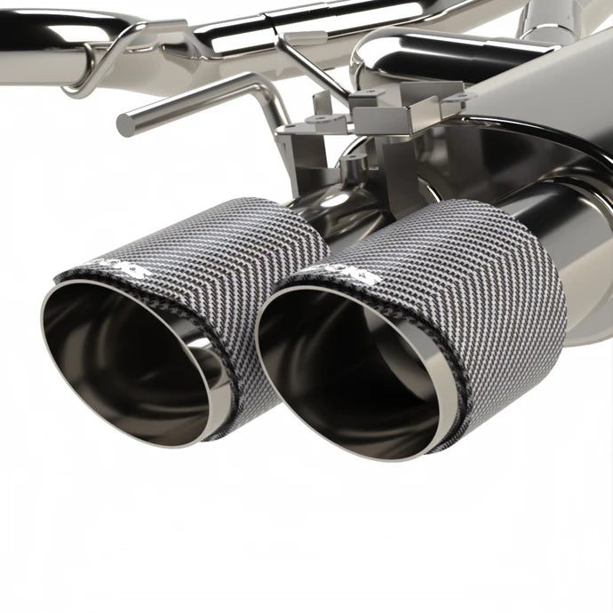 Kooks 11514570 active touring valved cat-back exhaust with carbon fiber tips for 2018-2026 Ford Mustang GT 5.0L