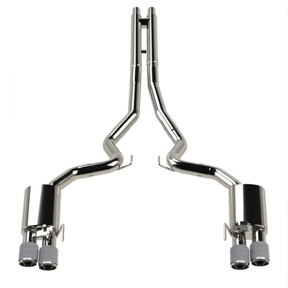 Kooks 11514570 active touring valved cat-back exhaust with carbon fiber tips for 2018-2026 Ford Mustang GT 5.0L