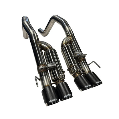 Kooks 21606750 shotgun style axle-back exhaust with carbon fiber tips for 2006-2013 Corvette Z06 and ZR1