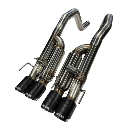 Kooks 21606750 shotgun style axle-back exhaust with carbon fiber tips for 2006-2013 Corvette Z06 and ZR1