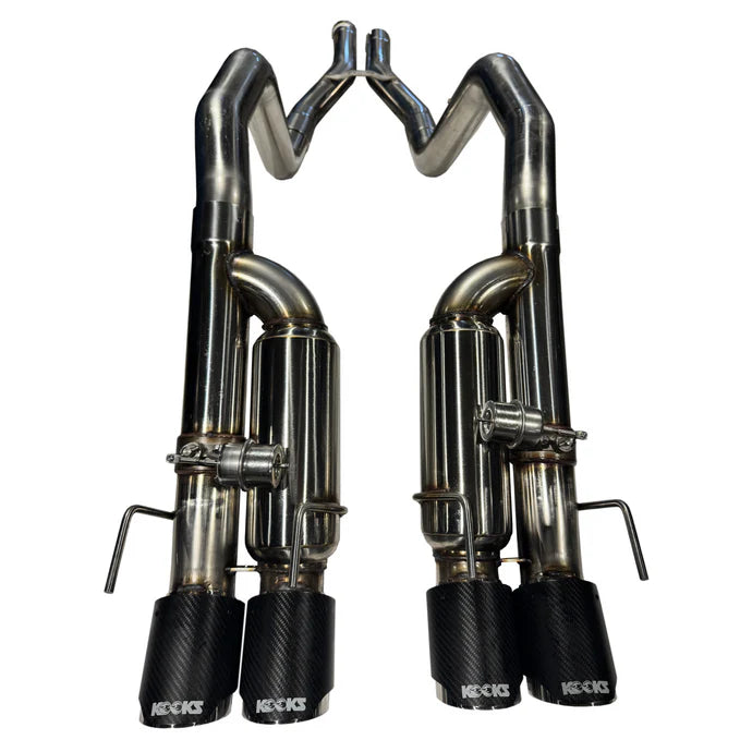 Kooks 21606750 shotgun style axle-back exhaust with carbon fiber tips for 2006-2013 Corvette Z06 and ZR1