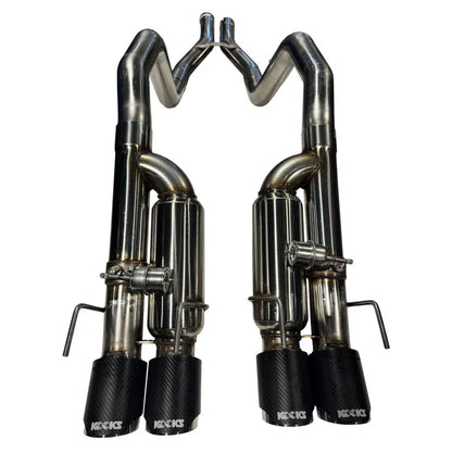 Kooks 21606750 shotgun style axle-back exhaust with carbon fiber tips for 2006-2013 Corvette Z06 and ZR1