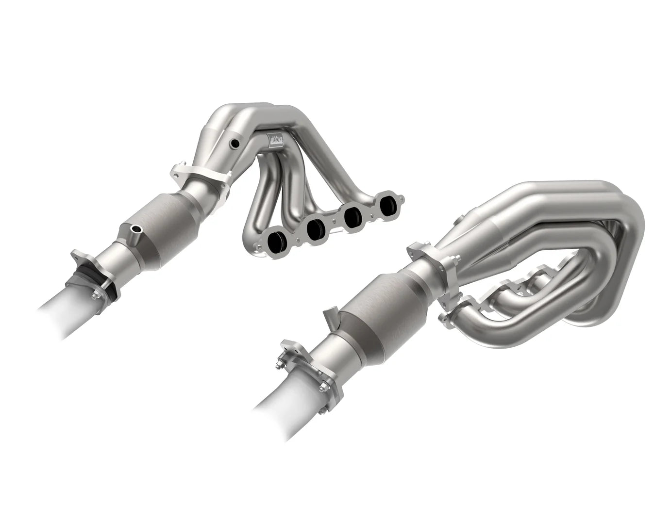 Kooks Headers 2180H640 2 inch Long Tube Headers with High Output GREEN Catted Connection Pipes for Corvette C8