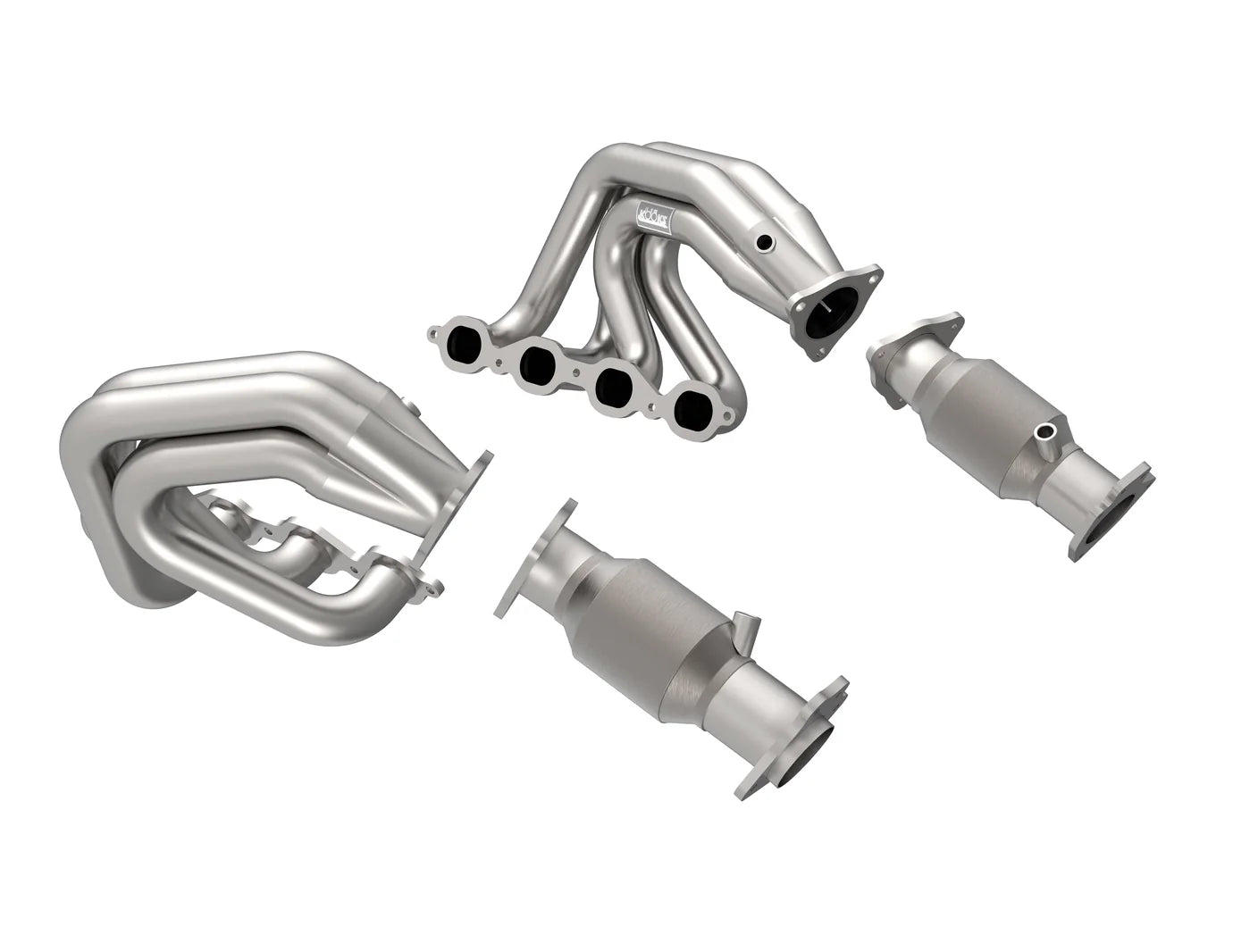 Kooks Headers 2180H640 2 inch Long Tube Headers with High Output GREEN Catted Connection Pipes for Corvette C8