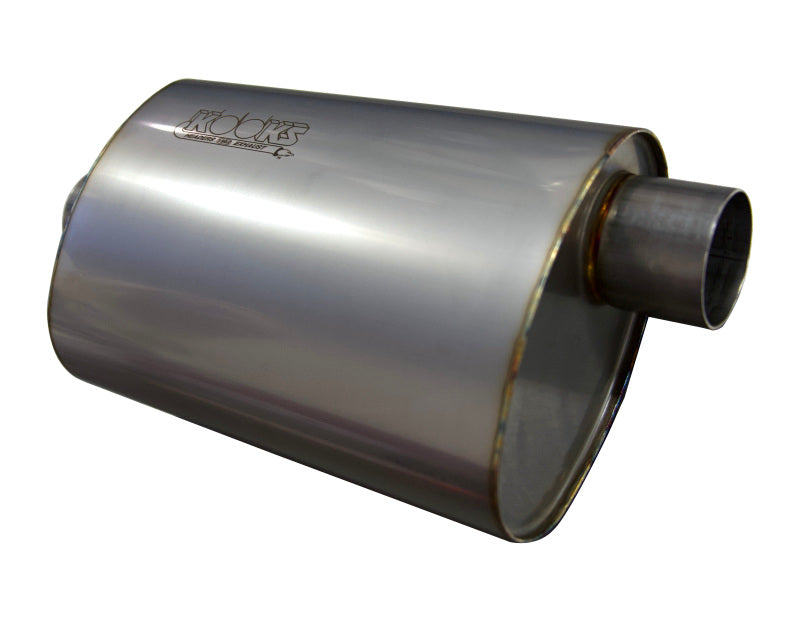 Kooks MUF-009 2.5 inch oval center inlet offset outlet stainless steel muffler 12 inch body universal