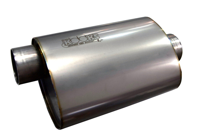 Kooks MUF-018 3 inch oval center inlet offset outlet stainless steel muffler 12 inch body universal