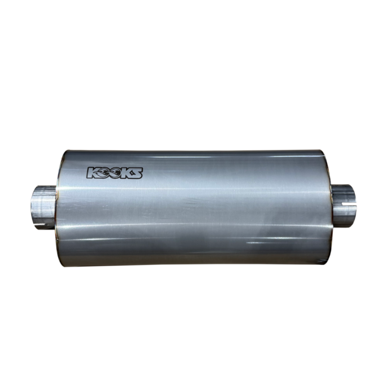Kooks MUF-019-CI 3 inch oval clamp-in center center stainless steel muffler 18 inch body universal