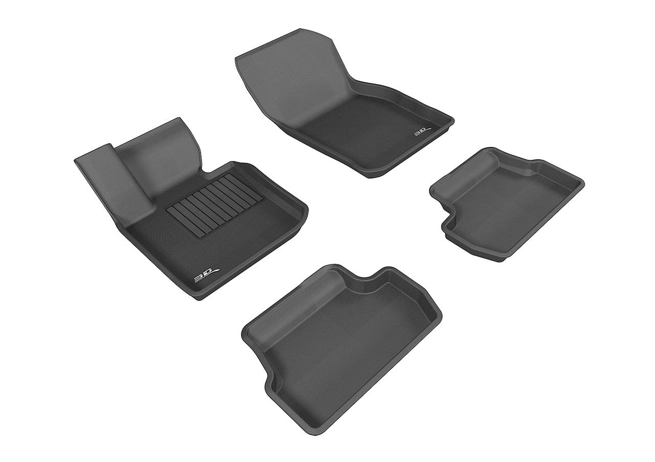 3D MAXpider L1MN01001509 2014-2019 Mini Hardtop 2-Door Kagu 1st & 2nd Row Floormats - Black