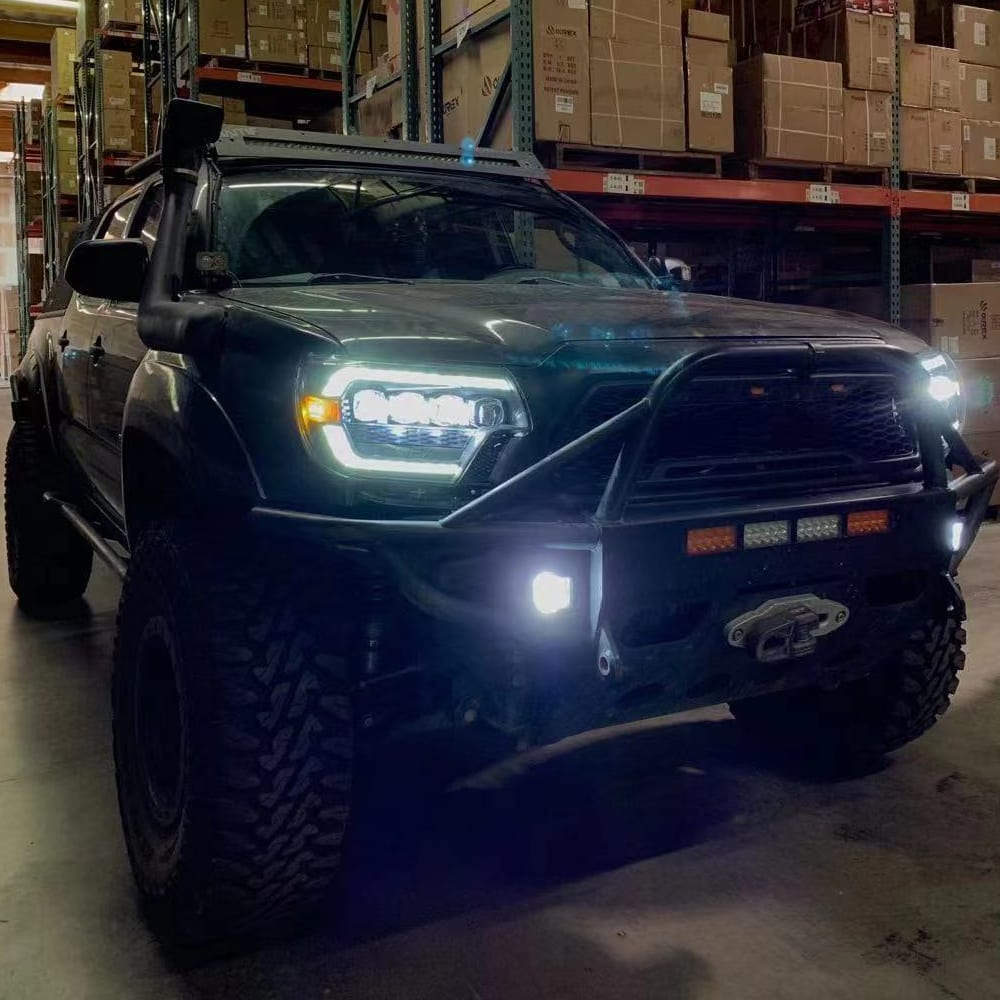 AlphaRex 12-15 Toyota Tacoma NOVA-Series LED Projector Headlights Alpha-Black - 880752 AlphaRex