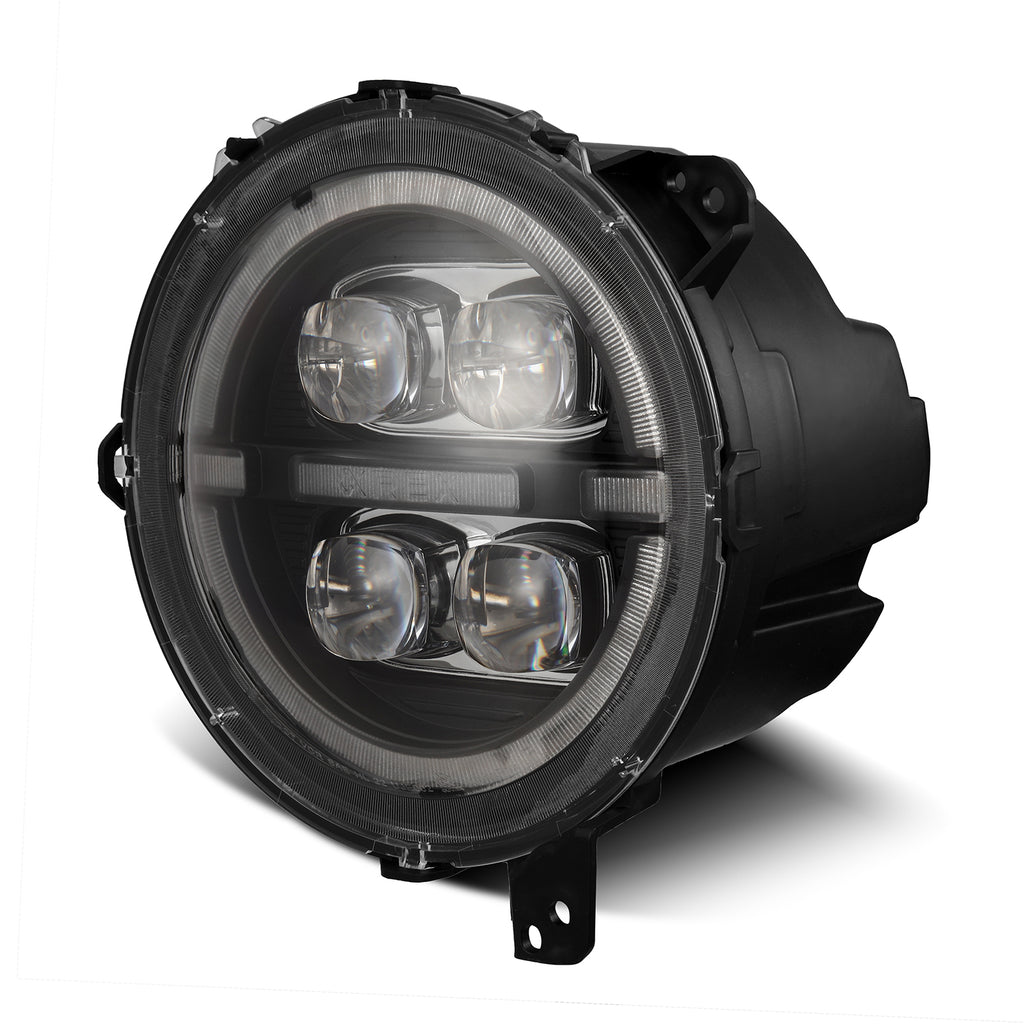 AlphaRex 18-23 Jeep Wrangler JL/Gladiator JT NOVA-Series LED Projector Headlights Black - 880868