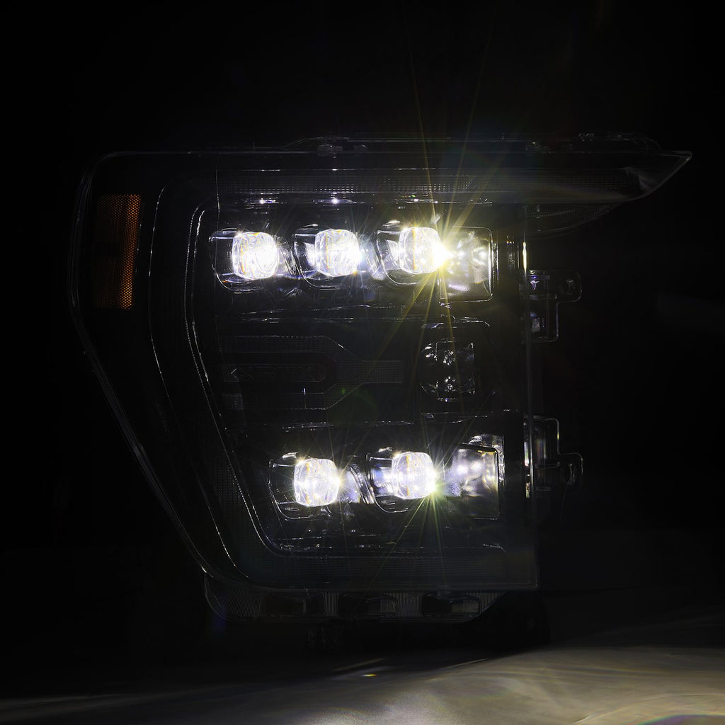 AlphaRex 21-23 Ford F150 / 21-23 Ford F150 Raptor NOVA-Series LED Projector Headlights Alpha-Black - 880138