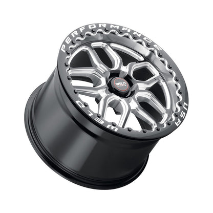 Weld Racing 17x10 Laguna Bead Lock 5x120 ET42 BS7.15 Gloss BLK MIL DIA 78.1