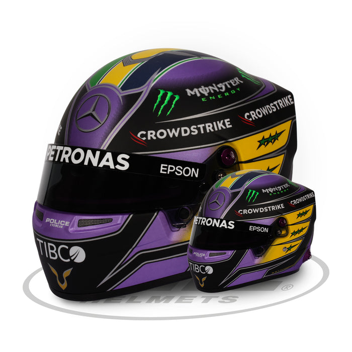 Bell Mini Helmet G. 2021- Lewis Hamilton Brazil Gp