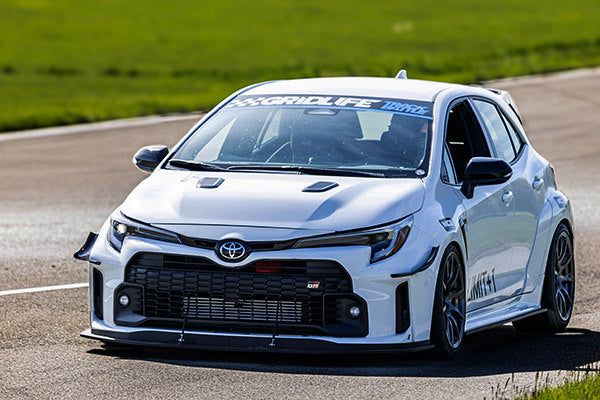 SPL Parts adjustable rear upper control arms for Toyota GR Corolla, designed to increase rear camber adjustability, eliminate bushing deflection, and improve suspension response