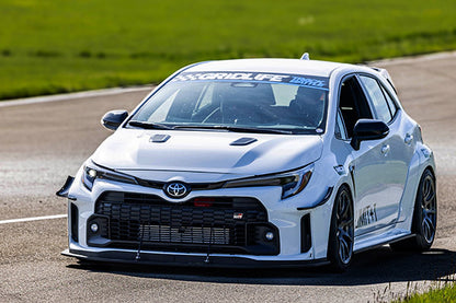SPL Parts adjustable rear upper control arms for Toyota GR Corolla, designed to increase rear camber adjustability, eliminate bushing deflection, and improve suspension response