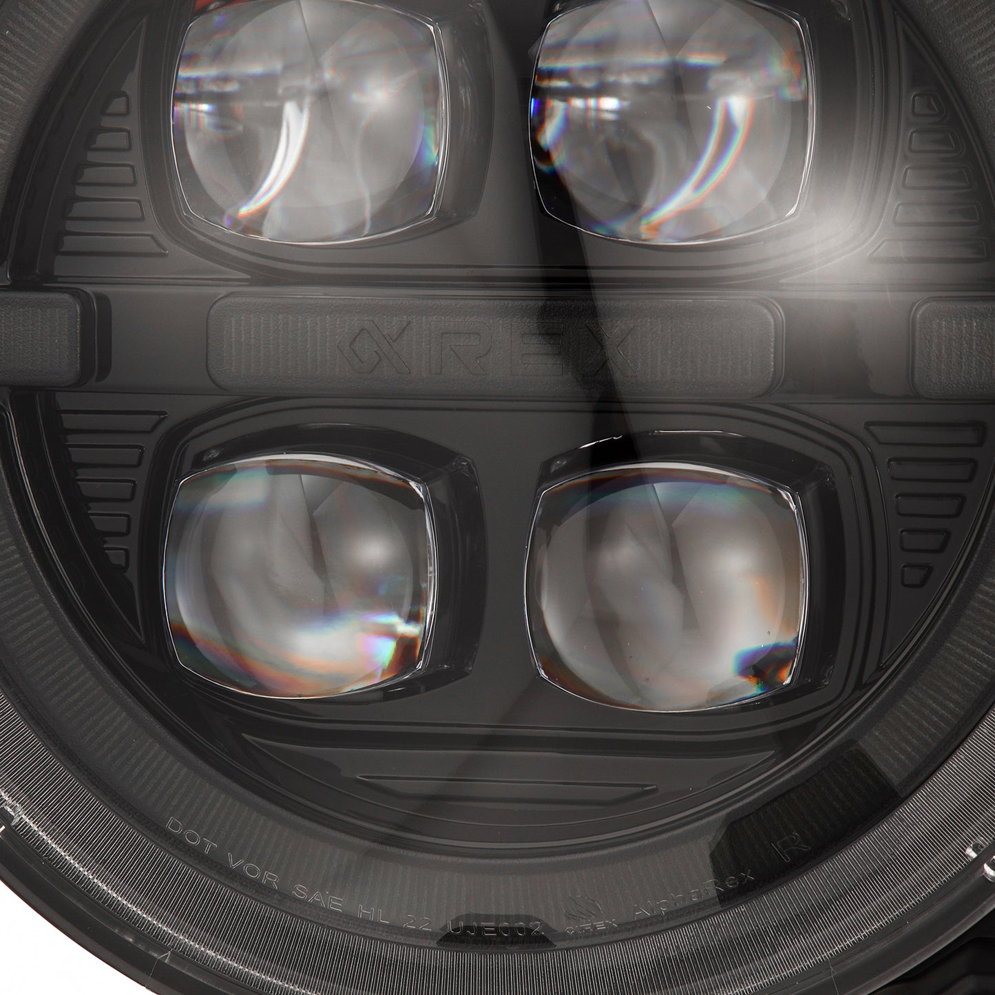 AlphaRex 880867 18-23 Jeep Wrangler JL/Gladiator JT NOVA-Series LED Projector Headlights Alpha-black - 880867
